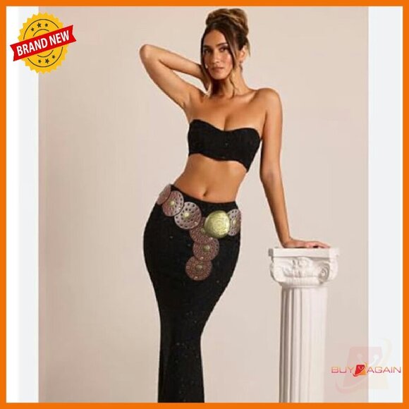 Wide Disc Concho Leather Belt Western Style Adjustable Waist Belt